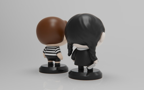 Imagen 4 de 5 de Muñeco Merlina Locos Adams Figura Plakit Coleccion