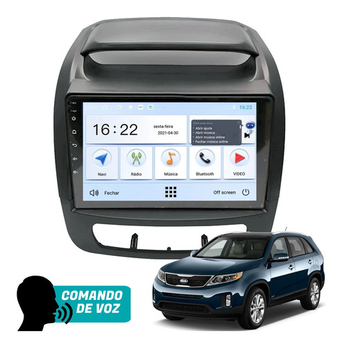 Multimidia Com Comando De Voz Kia Sorento 2013 2014 2015