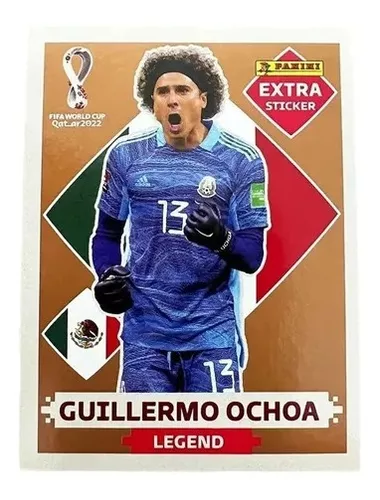Sticker EXTRA Bordô: Figurinha do Guillermo Ochoa- Álbum Copa do Mundo 2022  – Vício Mania Figurinhas