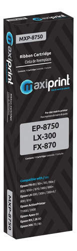 Cinta Maxiprint Compatible Epson 8750 Negro