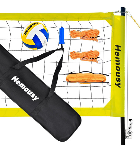 Houssem Red Voleibol Para Exterior Juego Portatil Patio