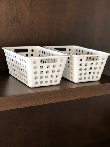 Imagen 2 de 10 de Set X 3 Canastos Organizadores Caja Acanalada Plástica Coza