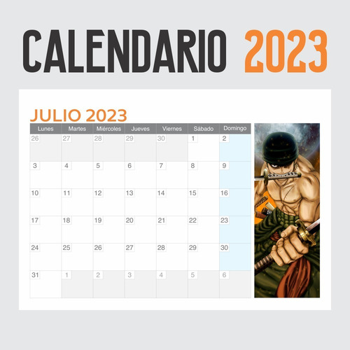 Imagen 1 de 9 de Calendario 2023 Anime One Piece, Chainsaw Man, Etc Animeras