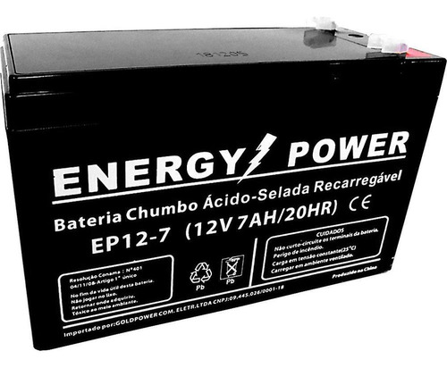 Bateria Nobreak 12v 7ah Energypower 1ep018