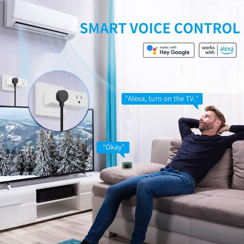 Junlit Enchufe Inteligente Dual, Extensor De Salida Wifi De
