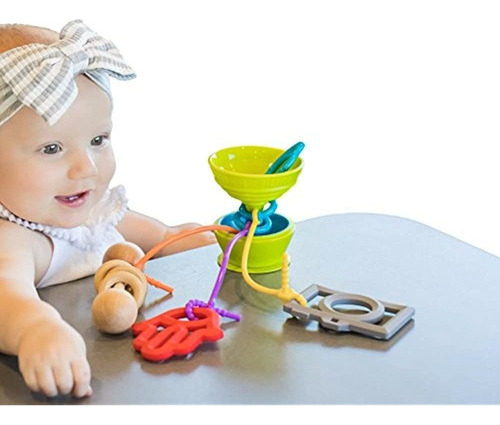 Grapple Suction Baby Toy Holder 612 Meses Verde