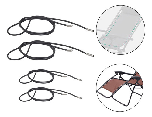 4 Piezas De Cuerda Elástica Para Silla De Jardín, Cuerdas