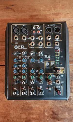 Rcf Mesa De Som Console 6 Canais F6x C/ Efeitos