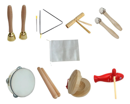 8 Piezas Instrumentos Musicales Para Niños Juego De Regalo