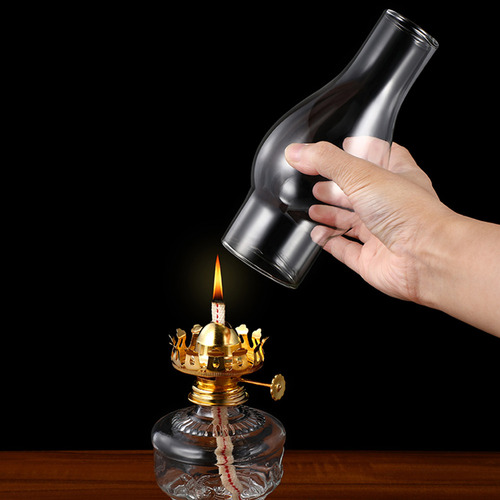 Lámpara Cilíndrica De Queroseno Decor Glass, 2 Unidades