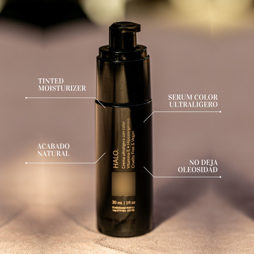 Imagen 4 de 6 de Halo Serum Crema Ultraligera Regina Con Color & Vitamina E