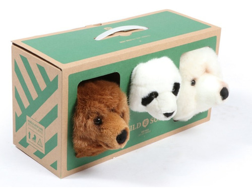 Bear Box Com 3 Mini Cabeças Wild & Soft