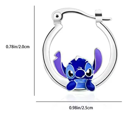 Par De Aros De Lilo Y Stitch Para Niñas Lindo Regalo S/caja