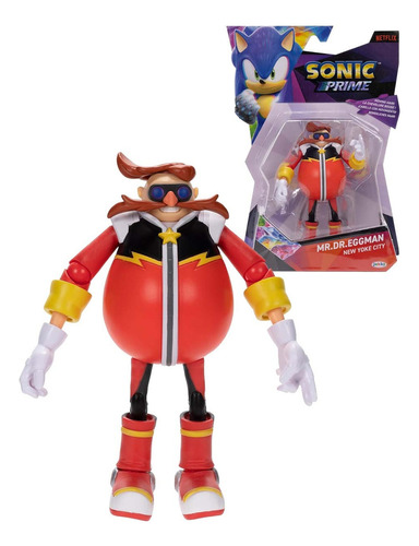 Sonic Prime Figura Mr Dr Eggman New Yoke City De 5 Pulgadas