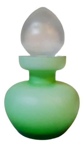 Frasco Vidrio Cristal Perfumero Verde Marino Decorativo