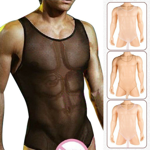 Body Para Hombre, Ropa Interior Transparente Y Sexy De Una P