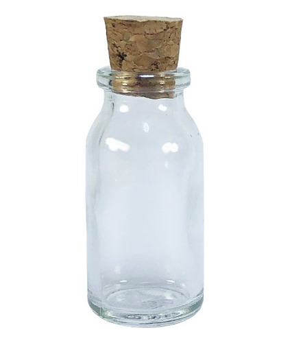 Frasco De Vidro 10ml Com Rolha (500 Unidades) Cor Cristal
