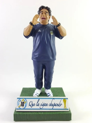 Muñeco Maradona Que La Sigan Chupando Mide 15cm Más Base.