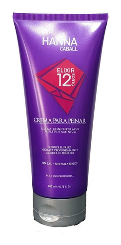 Hanna Caball Crema Para Peinar Elixir 12 Óleos 