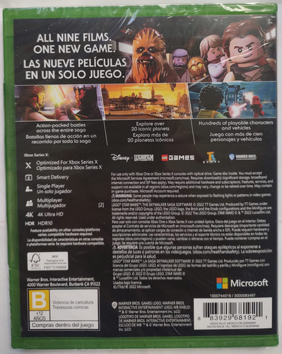 Lego Star Wars The Skywalker Saga Xbox One Nuevo (Usado)