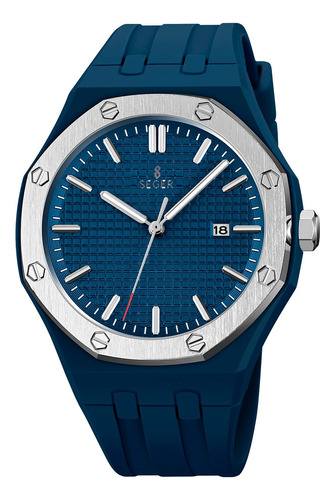 Reloj Hombre Seger 9299 Original Silicona Elegante Sport