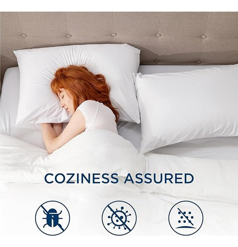 Fundas Protectoras De Almohada Queen Impermeable Set 2