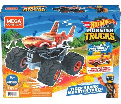 Hot Wheels Monster Trucks Carro Chompin' Mega Wrex Gigante Veículo  Caminhões com 1:64 Escala Die