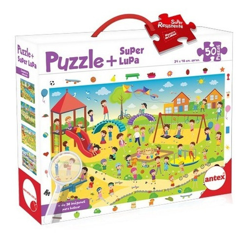 Puzzle 50 Piezas + Lupa Plaza Antex Casa Valente