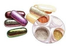 Uñas Espejo-uñas Cromadas-uñas Efecto Espejo- 5 Frasquitos