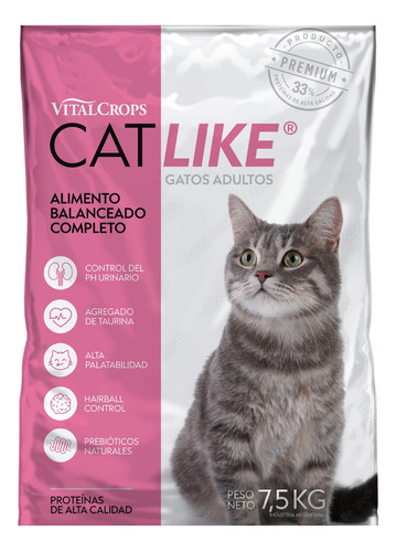 Alimento Catlike Gato Adulto X 7,5 Kg