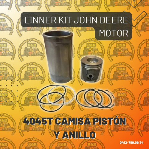 Linner Kit John Deere Motor 4045t Camisa Pistón Y Anillo