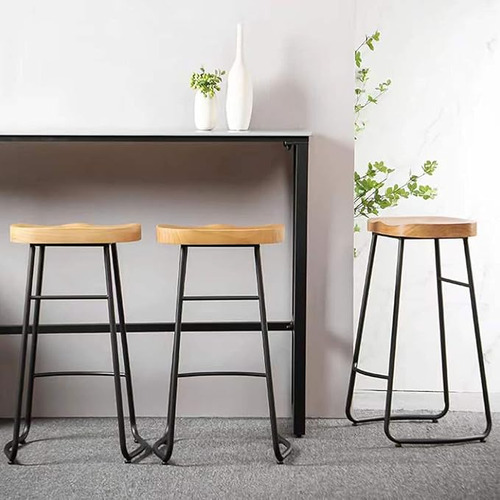Banqueta Taburete Madera Estocolmo Homilu Madera Marrón Claro
