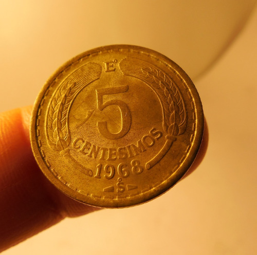 Moneda 5 Centesimos. Chile 1968