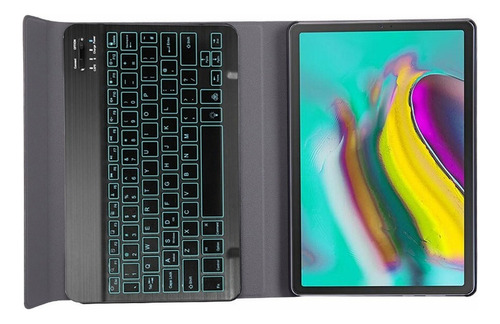 Funda Con Iluminado Teclado Ñ Para Tab A6 10.1 T580