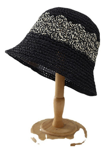 A) Sombrero De Pescador Tejido A Mano Sombrero De Paja