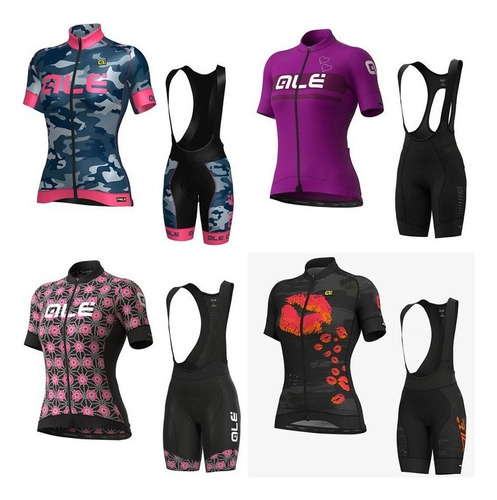 Maillot De Ciclismo Ale Mtb Bike Mujer Route Traje Manga Cor