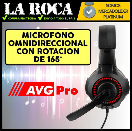 Auricular Gamer Led Microfono Xbox Pc Gaming Ps4 Games