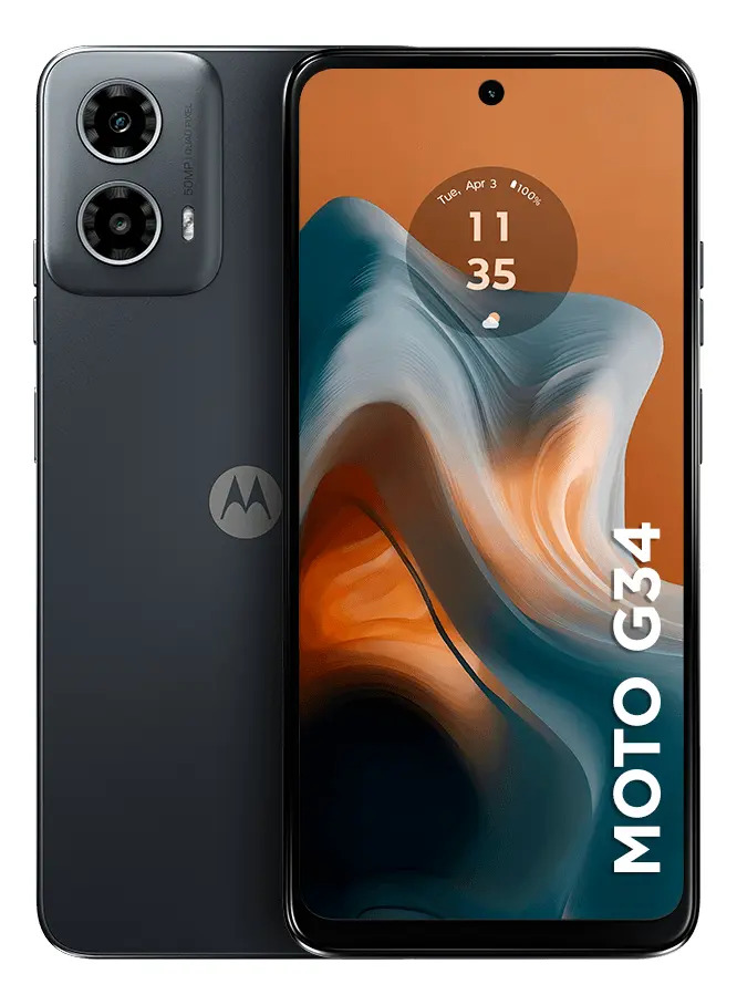 Smartphone Motorola Moto g34 5G - 128GB 8GB (4GB RAM+4GB Ram Boost) AI Camera 50MP NFC - Preto