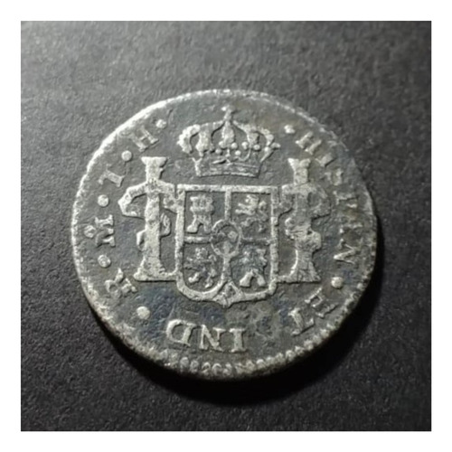 Moneda 1/2 (medio) Real 1806 Carolus Iii Plata