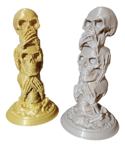 Tres Monos Sabios Versión Calaveras Ver Oír Y Callar .adorno