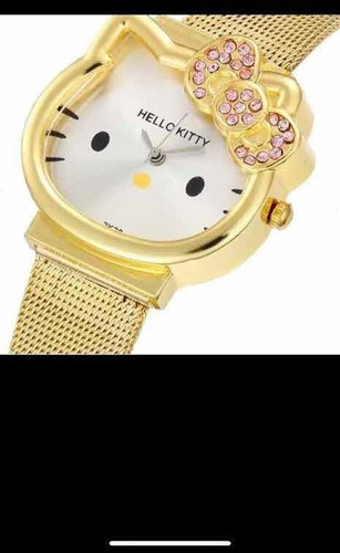 Reloj Pulsera Color Dorado Hello Kitty