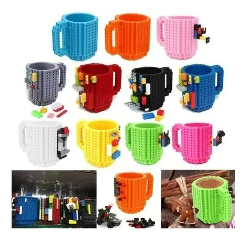 Mug Vaso De Cafe Té Armatodo Fichas Pocillo Lego Para Armar