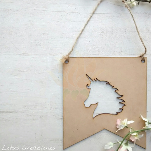 Banderines Personalizados 20x15cm -corte Láser-