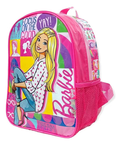 Mochila Escolar 12  Pulgadas Barbie Focus Jardin Original