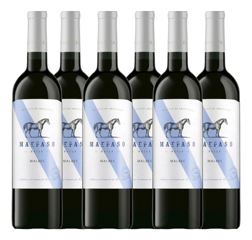 6 Piezas Vino Tinto Marraso Daily Vegano Cabernet Sauvignon