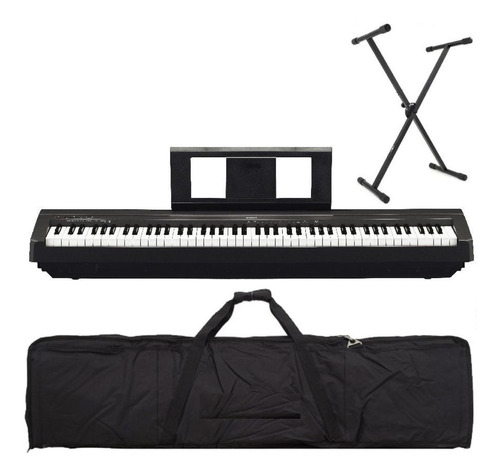 Combo Yamaha P45 Teclado Base Estuche Adaptador