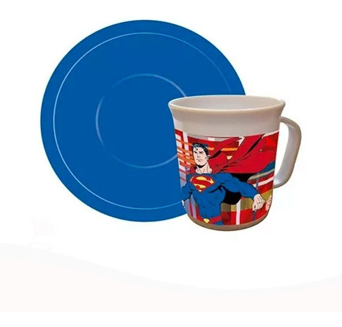 Taza Con Plato Superman Lj022 Cresko