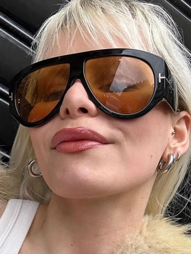 Gafas De Sol Retro De Lujo En Forma De T De Gran Tamaño Para