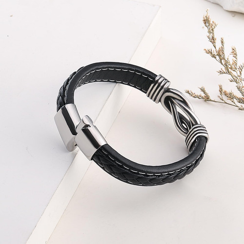 Pulsera De Cuero Qwnhoney, Regalo Ideal Padre-hijo