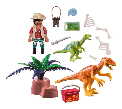 Imagen 5 de 7 de Playmobil Maletin Dinosaurios 70108 Dinos 18 Pc Ink Educando